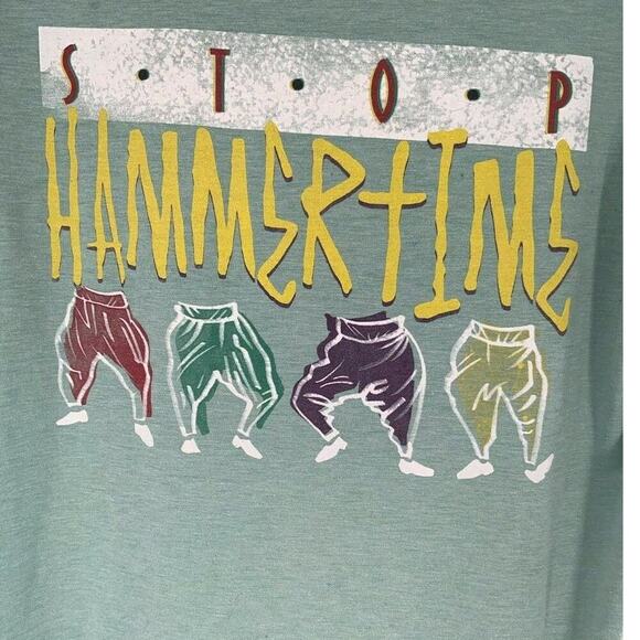 Lyric Culture T-Shirt Women's Size XL Hammer Time Graphic Tee Cuffed Sleeves Top - Picture 6 of 8